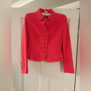 Escada Bright Pink Tailored Button-Front Jacket